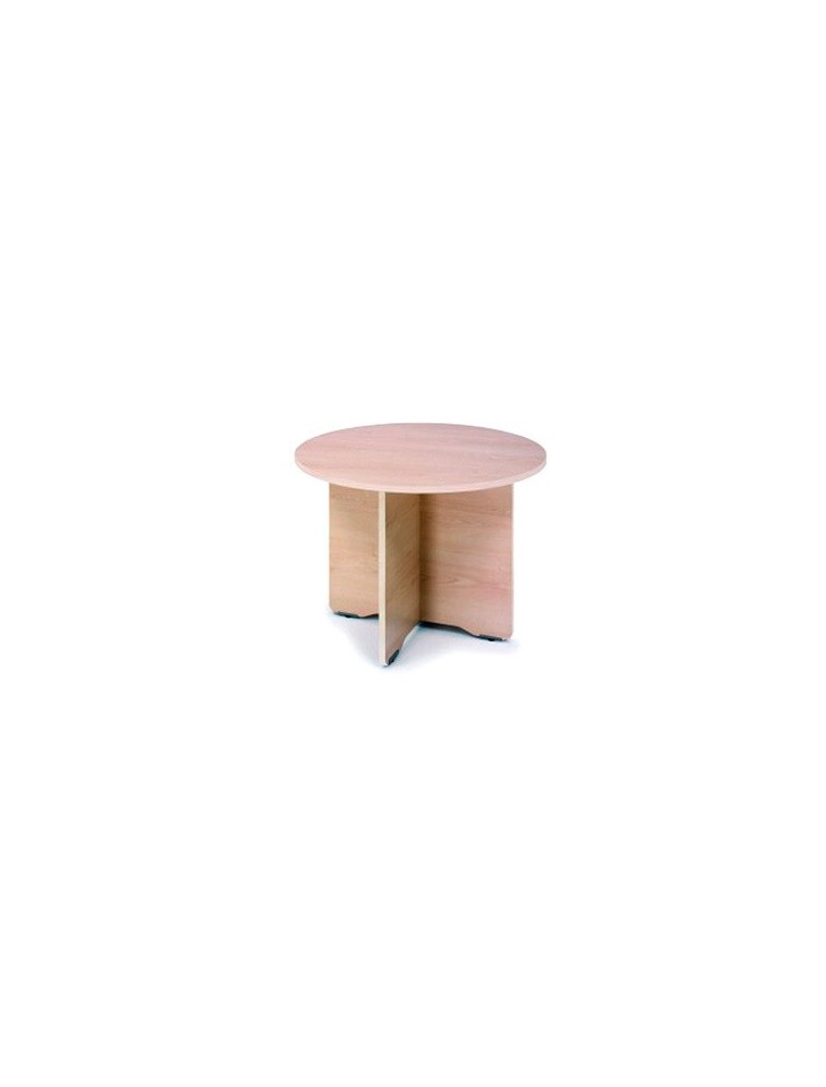 Mesa de reunion rocada meeting 3005ab04 estructura madera gris aluminio en aspas tablero blanco 100 cm