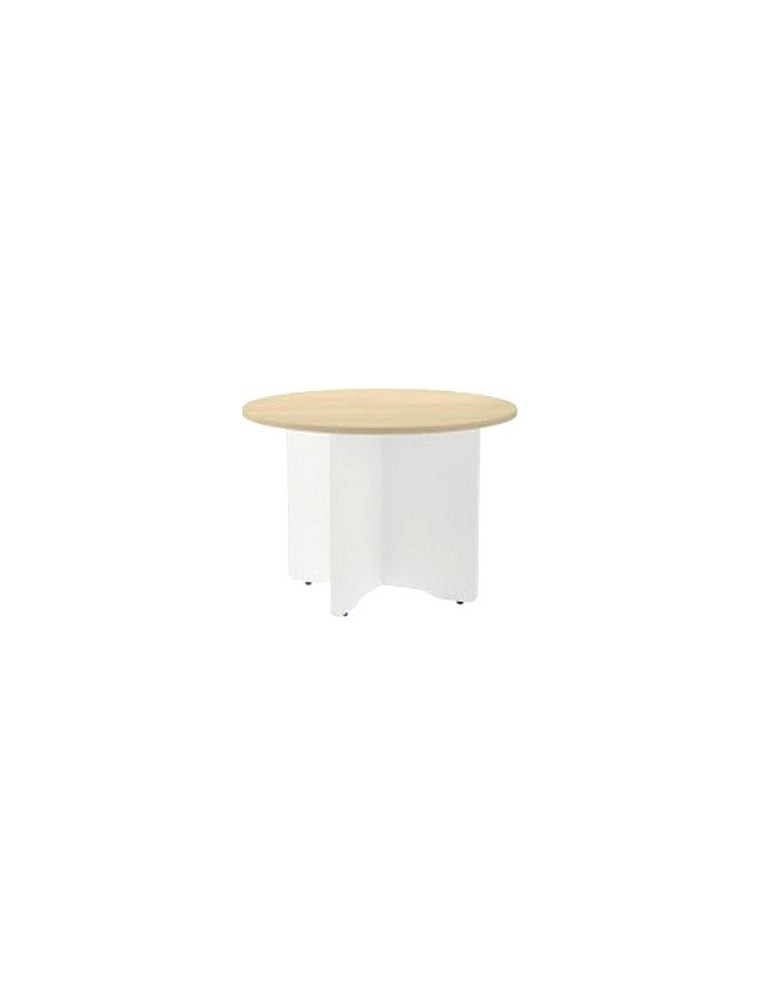 Mesa de reunion rocada meeting 3005aw04 estructura madera blanco aluminio en aspas tablero blanco 100 cm