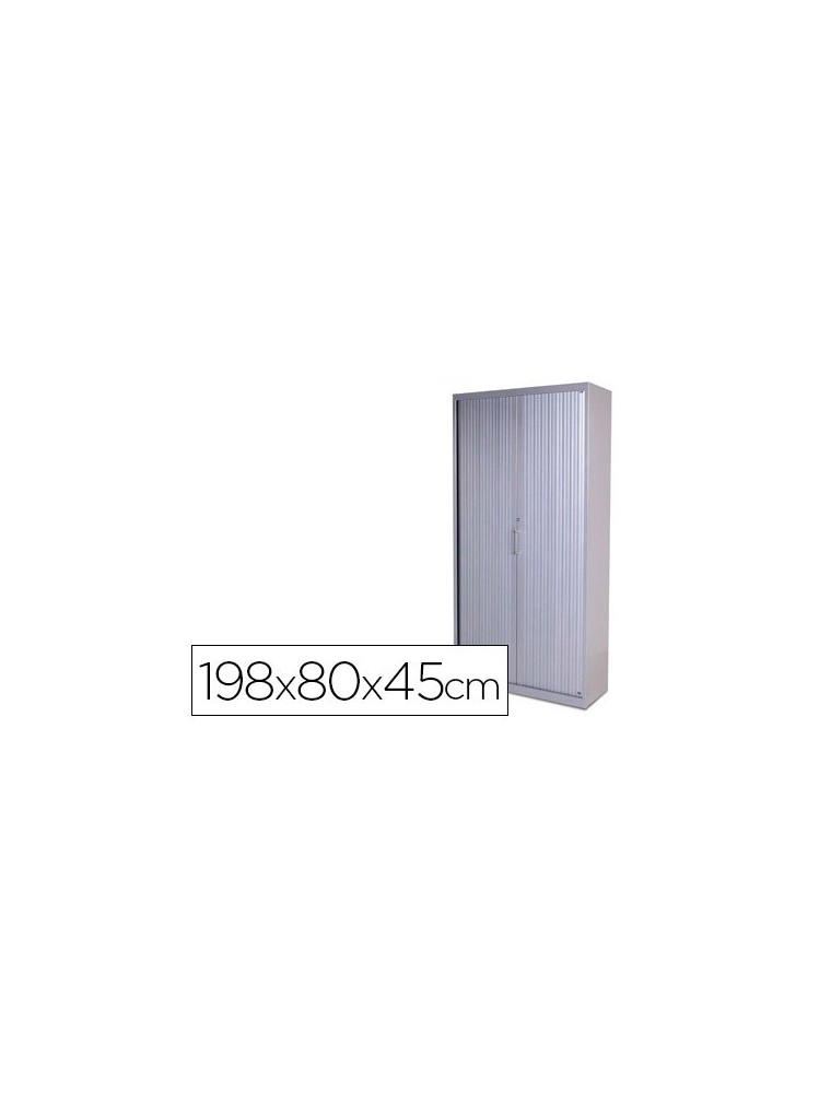 Armario metalico rocada dos puertas tipo persiana incluye cuatro balda serie store 198x80x45 cm acabado ac00