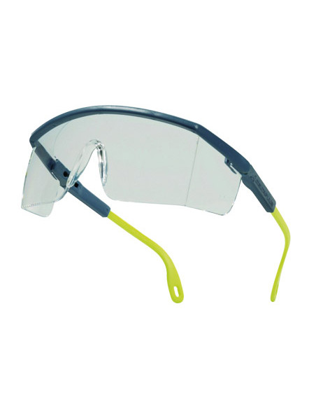 Gafas deltaplus de proteccion policarbonato monobloque incoloro color gris-amarilla uv400