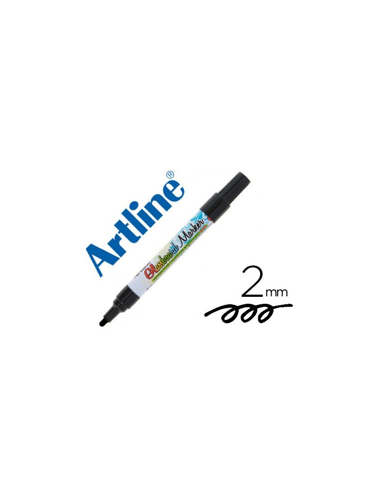 Rotulador artline glass marker especial cristal borrable en seco o humedo color negro