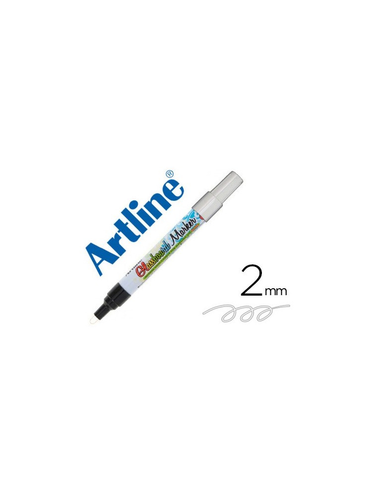 Rotulador artline glass marker especial cristal borrable en seco o humedo color blanco