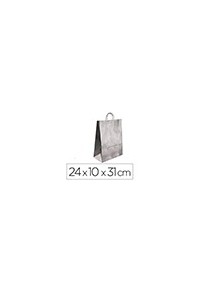 Bolsa kraft q-connect plata asa retorcida 240x100x310 mm