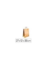 Bolsa kraft q-connect oro asa retorcida 270x120x360 mm