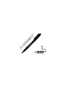 Rotulador q-connect para cddvd punta fibra permanente negro punta redonda 1,0 mm