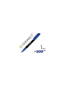 Rotulador q-connect para cddvd punta fibra permanente azul punta redonda 1,0 mm