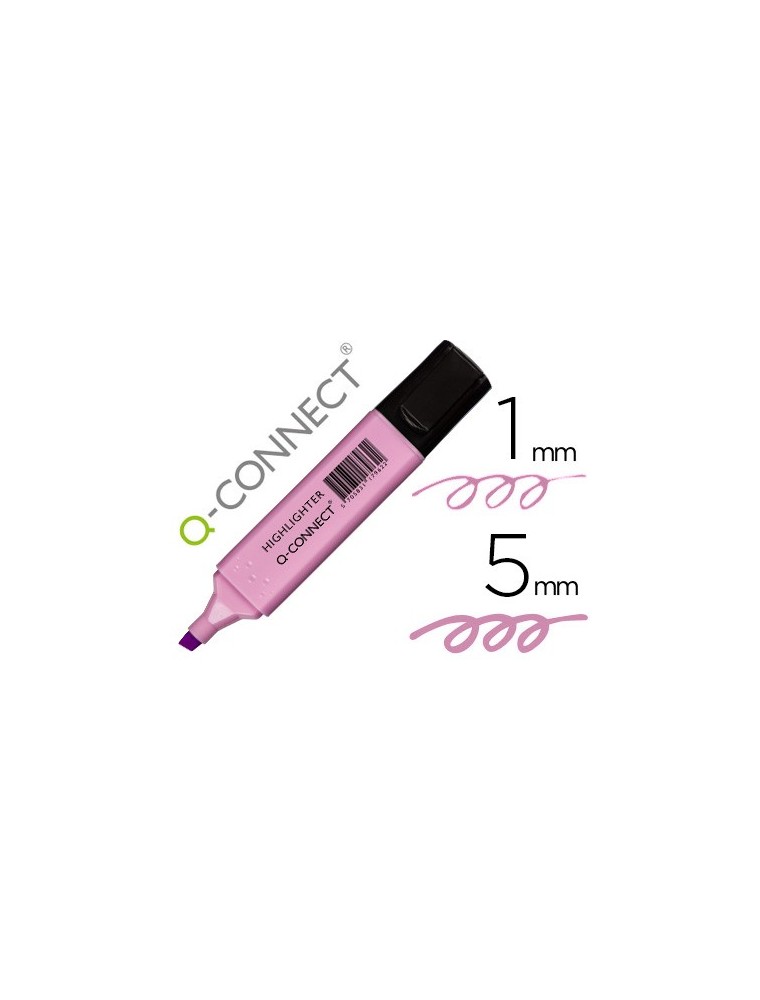 Rotulador q-connect fluorescente pastel violeta punta biselada