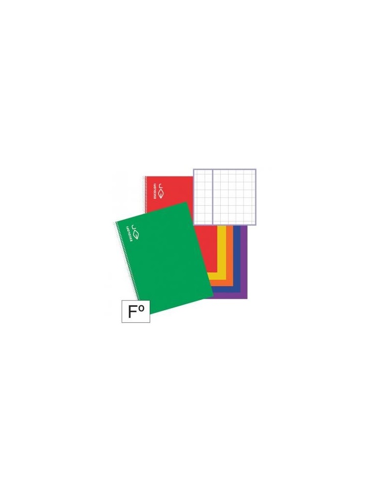 CUADERNO ESPIRAL FOLIO TAPA DURA 100 H CUADRICULA