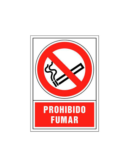 Pictograma syssa señal de prohibicion prohibido fumar en pvc 245x345 mm