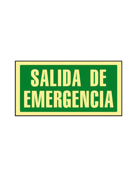 Pictograma syssa señal de salida de emergencia en pvc fotoluminiscente 320x160 mm