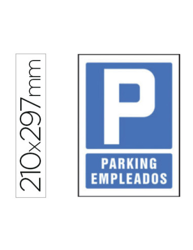 Pictograma syssa señal de parking empleados en pvc 210x297 mm