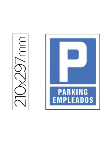 Pictograma syssa señal de parking empleados en pvc 210x297 mm