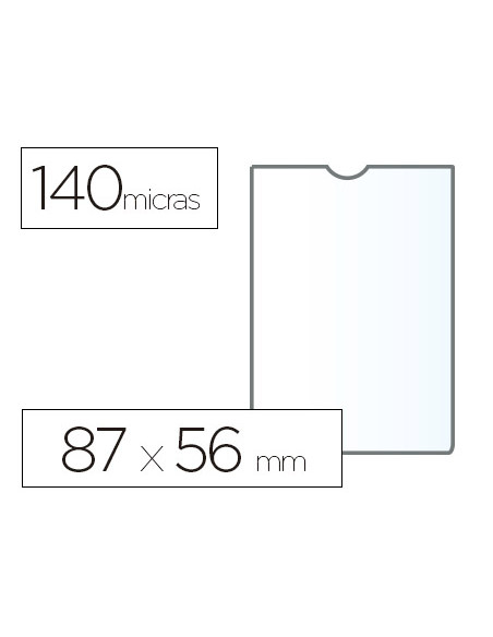 ESSELTE FUNDA PORTACARNETS DNI 87X56 PVC TRANSPARENTE -100U-