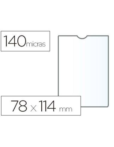 ESSELTE FUNDA PORTACARNETS 75Q 78X114MM PVC LISO 140 MICRAS CAJA 100U TRANSPARENTE