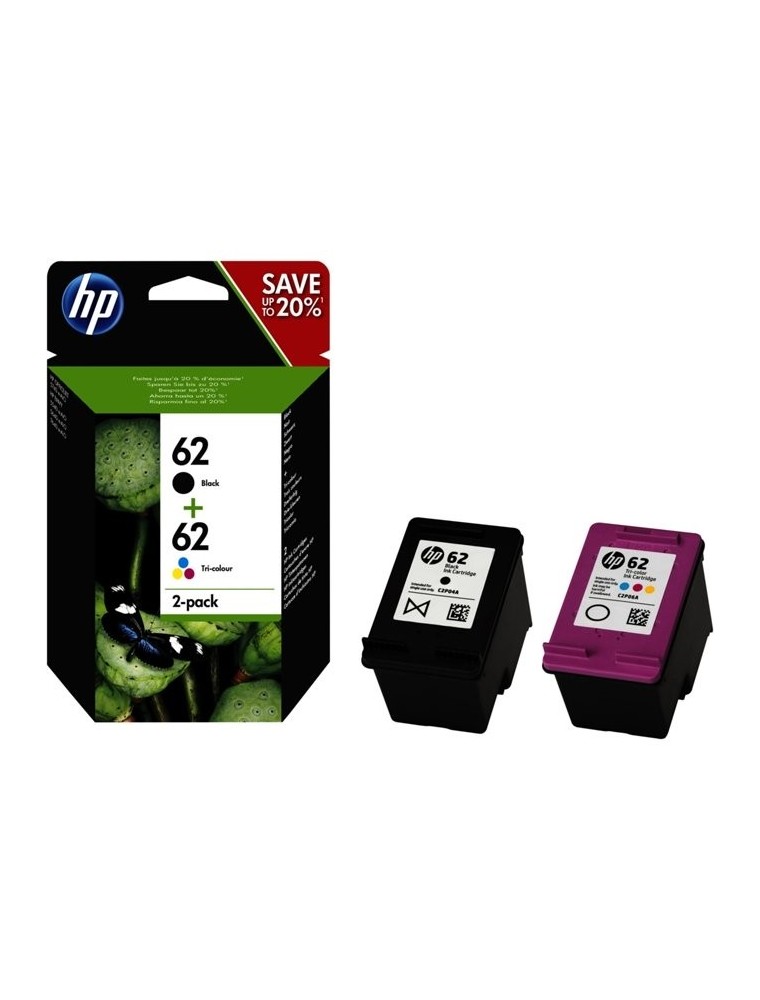 Hewlett Packard Hp Cartucho Pack Negro Y Tricolor Nº 62 Para Deskjet Hp Envy 5604