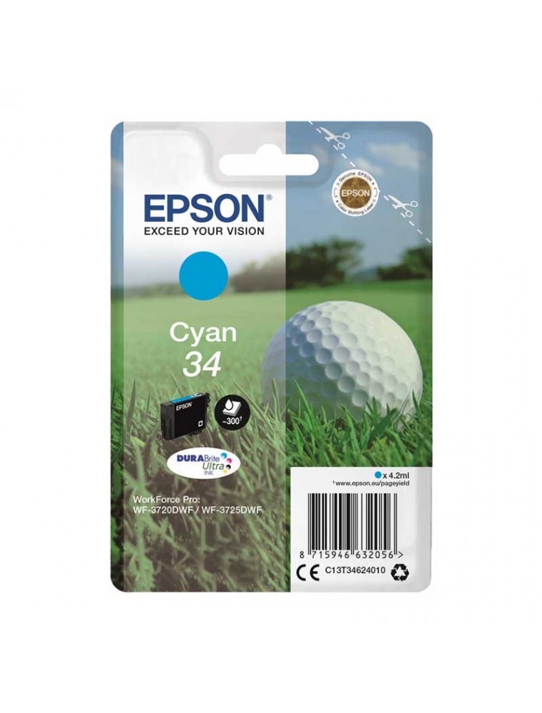 Epson Cartucho Inyeccion Tinta Cyan Para Workforce Sx