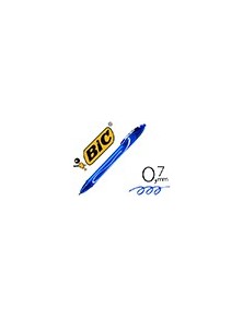 Boligrafo bic gelocity quick dry retractil tinta gel azul punta de 0,7 mm