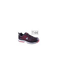 Zapatos de seguridad deltaplus de poliuretano y malla aireada s1p negro y rojo talla 44