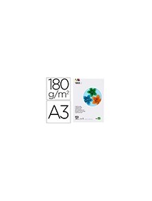 Cartulina liderpapel a3 180gm2 10 colores surtidos paquete 100 hojas