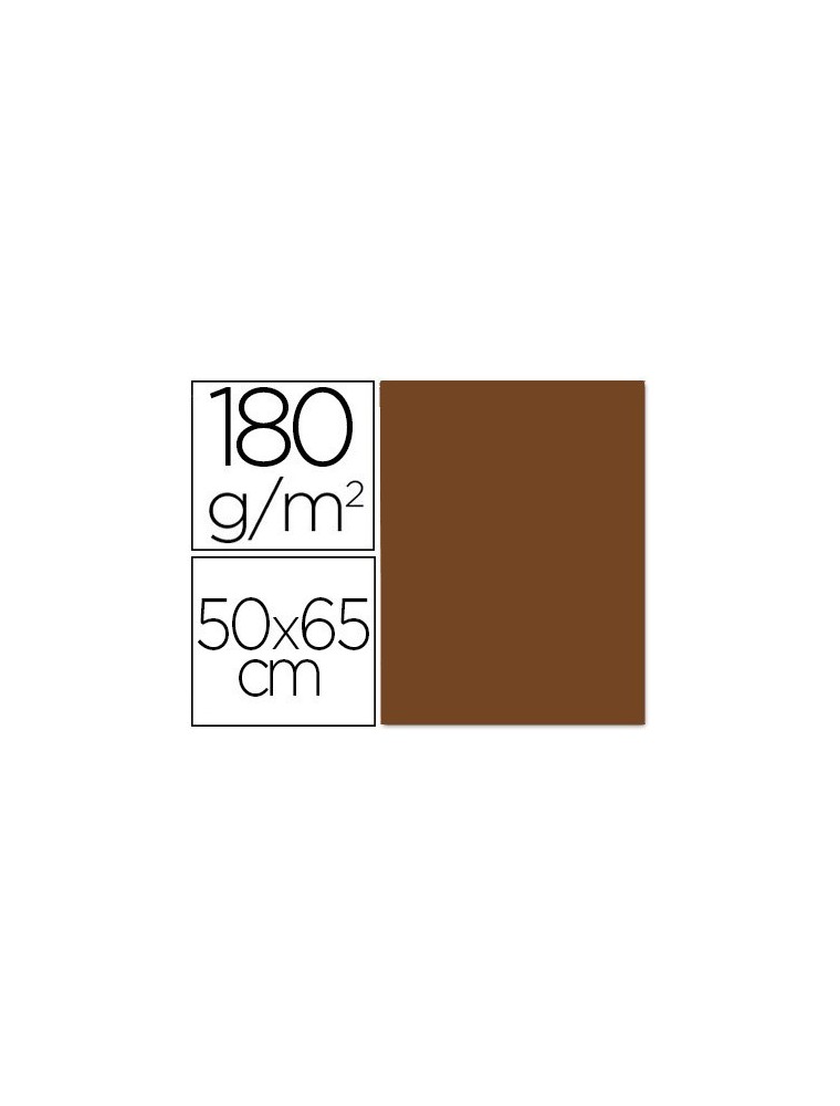 Cartulina liderpapel 50x65 cm 180 gr marron escolar unidad