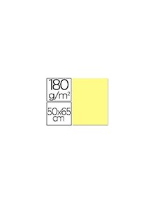 Cartulina liderpapel 50x65 cm 180 gr amarillo medio unidad