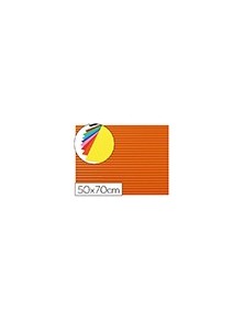 Goma eva ondulada liderpapel 50x70cm 2,2mm de espesor naranja