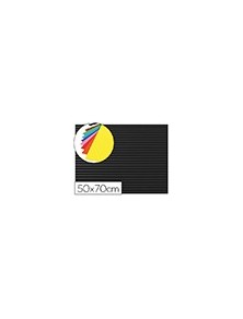 Goma eva ondulada liderpapel 50x70cm 2,2mm de espesor negro