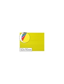 Goma eva ondulada liderpapel 50x70cm 2,2mm de espesor amarillo