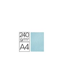 Papel color liderpapel pergamino a4 240gm2 azul pack de 25 hojas