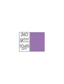 Cartulina liderpapel 50x65 cm 240gm2 purpura paquete de 25 unidades