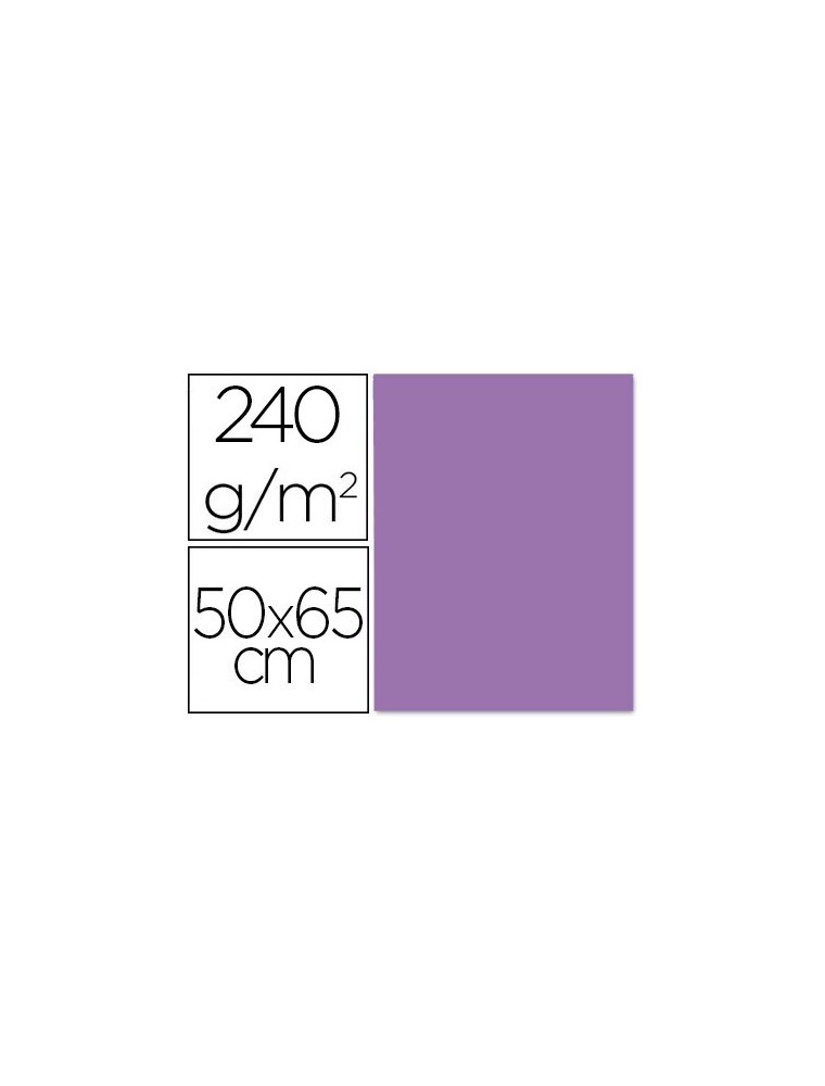 Cartulina liderpapel 50x65 cm 240gm2 purpura paquete de 25 unidades