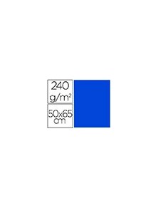 Cartulina liderpapel 50x65 cm 240gm2 azul zafiro paquete de 25 unidades