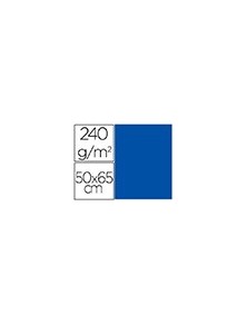 Cartulina liderpapel 50x65 cm 240gm2 azul paquete de 25 unidades