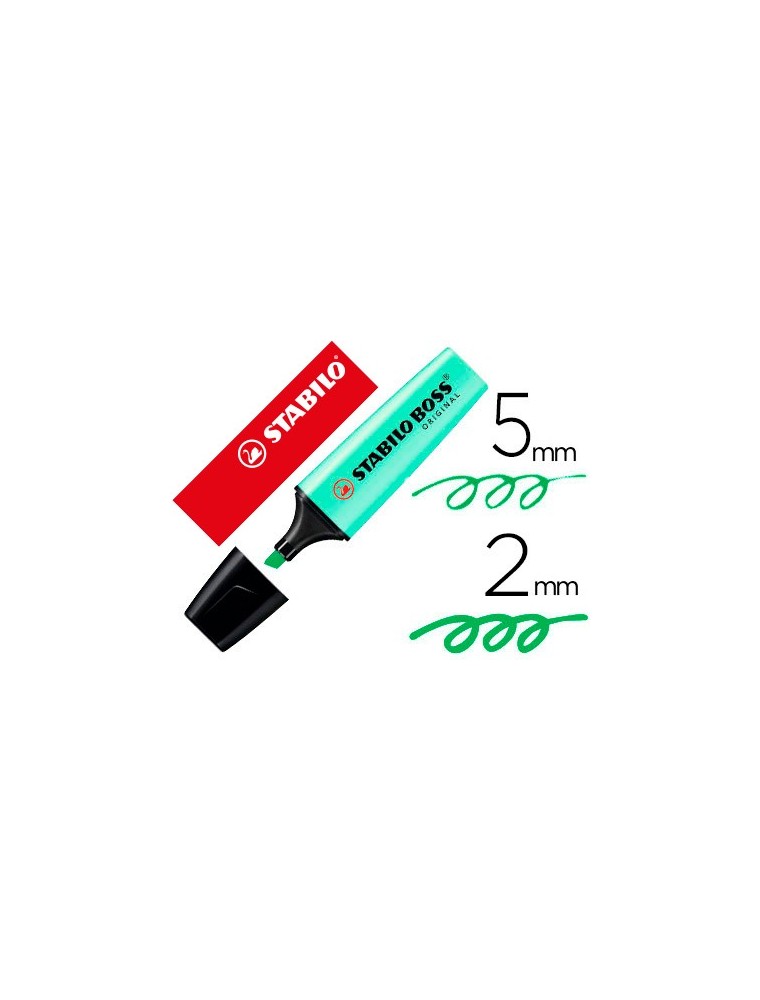 Rotulador stabilo boss pastel fluorescente 70 pizca de menta