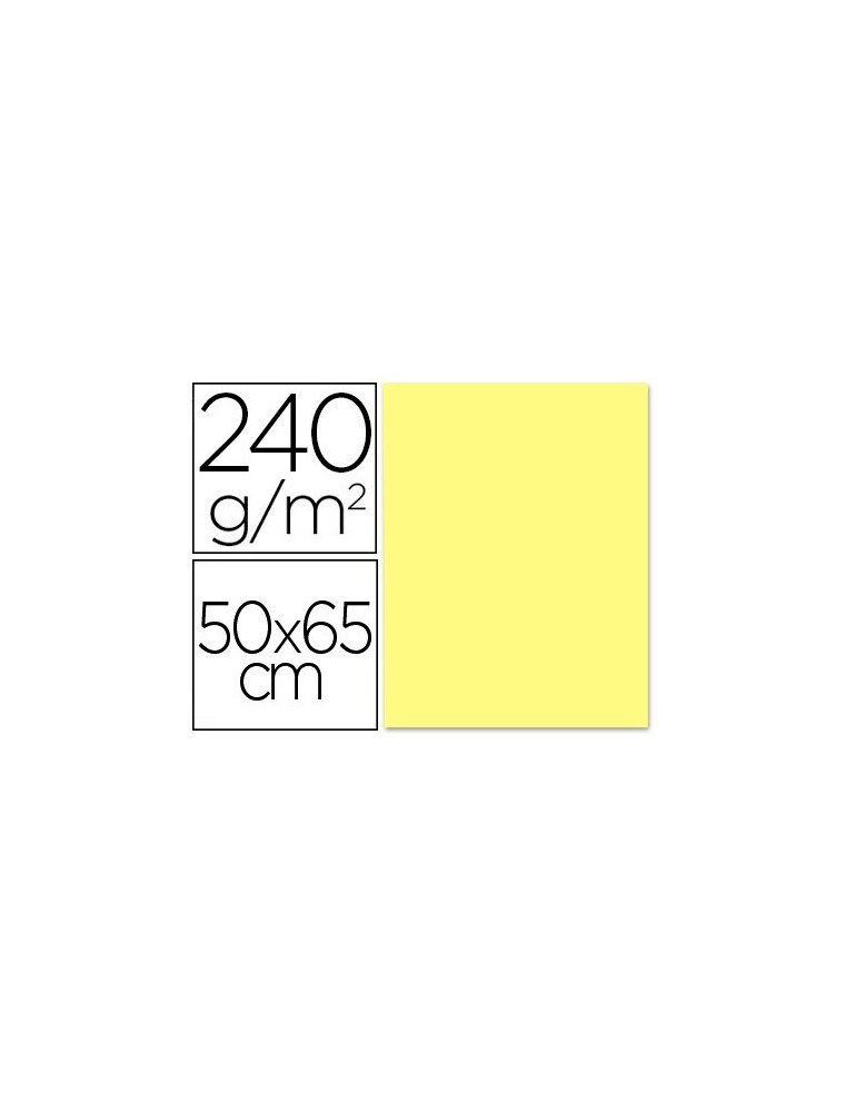 Cartulina liderpapel 50x65 cm 240gm2 amarillo medio paquete de 25 unidades