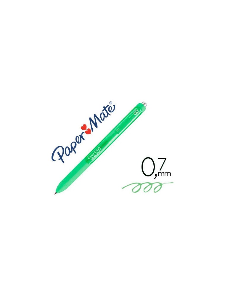 BOLIGRAFO PAPER MATE INKJOY RETRACTIL GEL PEN TRAZO 0,7 MM VERDE LIMA