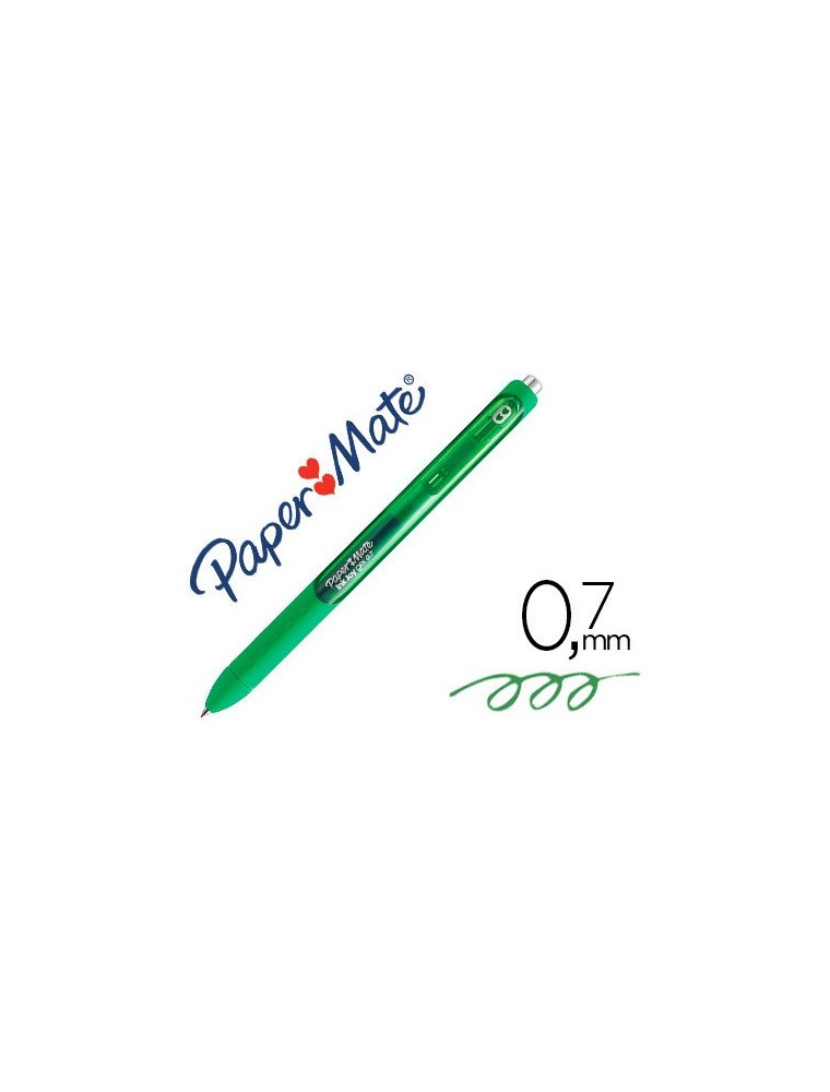 BOLIGRAFO PAPER MATE INKJOY RETRACTIL GEL PEN TRAZO 0,7 MM VERDE