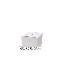 Caja para embalar q-connect blanca regulable en altura doble canal 450x280 mm