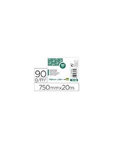 Papel dibujo liderpapel 750mmx20m 90gm2 vegetal rollo