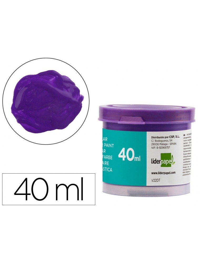 Tempera liderpapel escolar 40 ml violeta