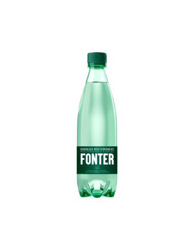 Agua mineral natural con gas fonter botella de 500ml