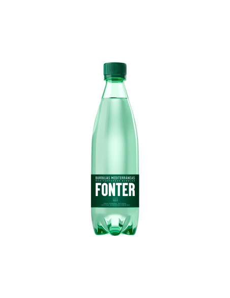 Agua mineral natural con gas fonter botella de 500ml