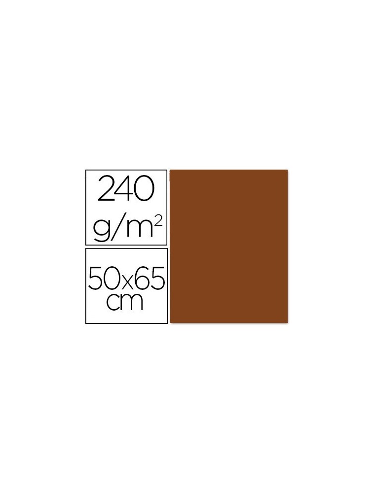 Cartulina liderpapel 50x65 cm 240gm2 marron escolar paquete de 25 unidades