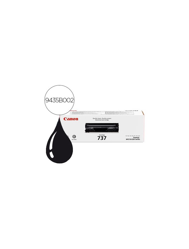 Canon Toner Laser Negro Crg737 2400 Paginas Para I-Sensys Mf212W226Dn