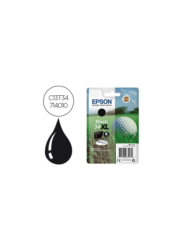 Epson Cartucho Inyeccion Tinta Negros 34Xl 163 Ml