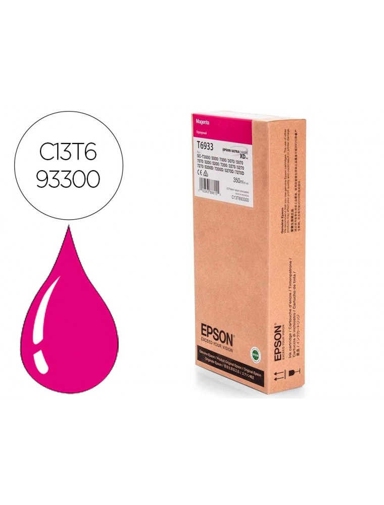 Epson Cartucho Inyeccion Tinta Magenta 350 Ml Para Sc-T3000 Sc-T5000 Sc-T7000 Sc-T3200 Sc-T5200 Sc-T7200