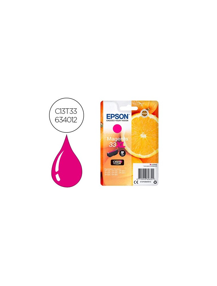 Epson Cartucho Inyeccion Tinta Magenta 33Xl Para Xp-530Xp630Xp635Xp830