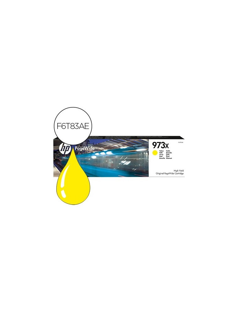 Hewlett Packard Hp Cartucho Inyeccion Tinta Amarillo Para Pagewide Mariaged Mfp P57750Dw Nº 973X