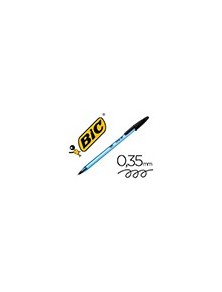 Boligrafo bic cristal soft negro punta de 1,2 mm