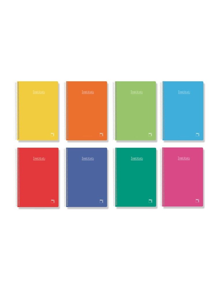 Cuaderno espiral folio tapa dura 80h 60g pauta 3,5 con margen  colores surtidos pacsa